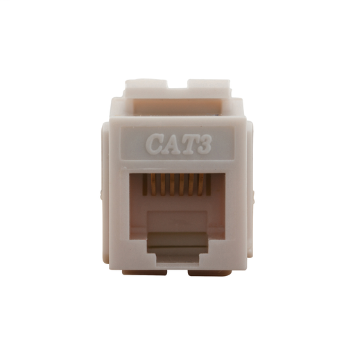 Product image for Eaton Wiring Devices 5547-3EW White 8-Position T568A/B Category 6 Modular Data Jack