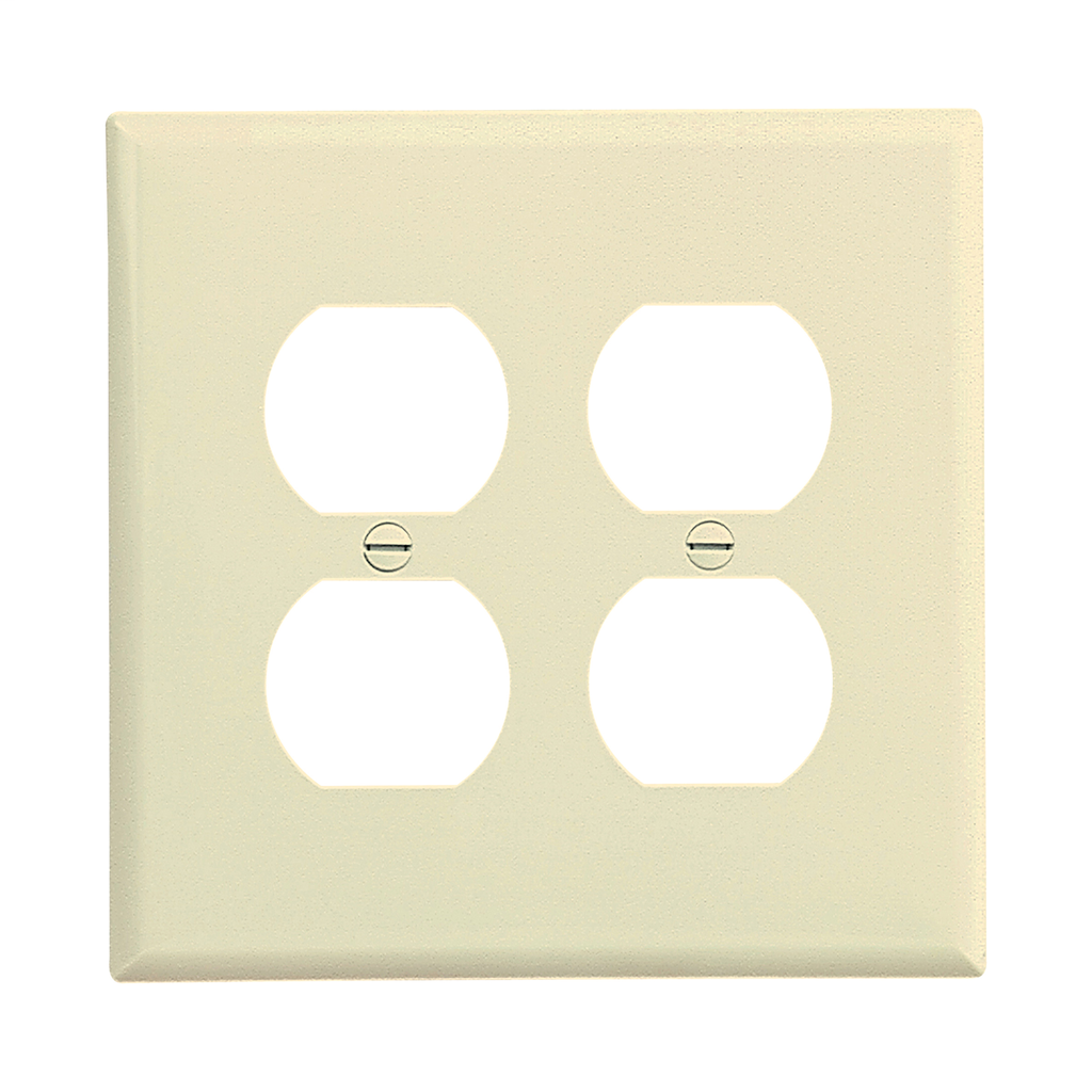 Product image for EWD PJ82A Wallplate 2G Duplex Poly