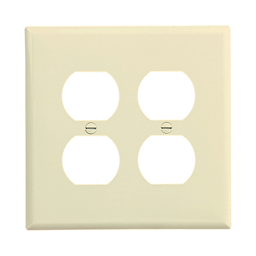 Product image for EWD PJ82A Wallplate 2G Duplex Poly
