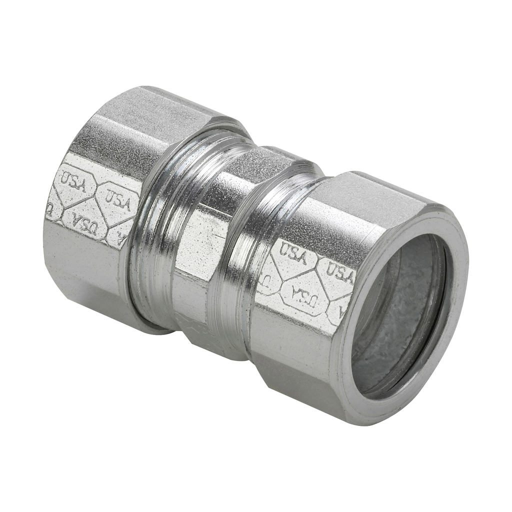 Product image for Crouse-Hinds CPR22US 3/4" Compression Straight Rigid Coupling, Malleable Iron (USA)