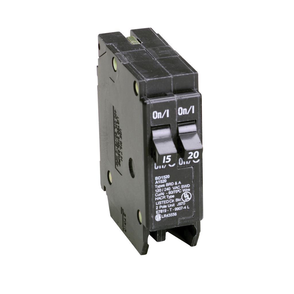 Product image for Eaton Electrical BD1520 1 Inch CTL Class Plug-On Circuit Breaker