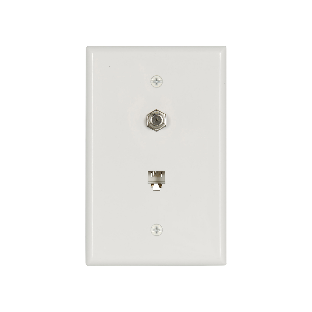 Mayer-DDS-Telephone Jack and Coaxial Adapter Wallplate-1