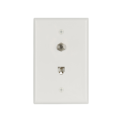 Mayer-DDS-Telephone Jack and Coaxial Adapter Wallplate-1