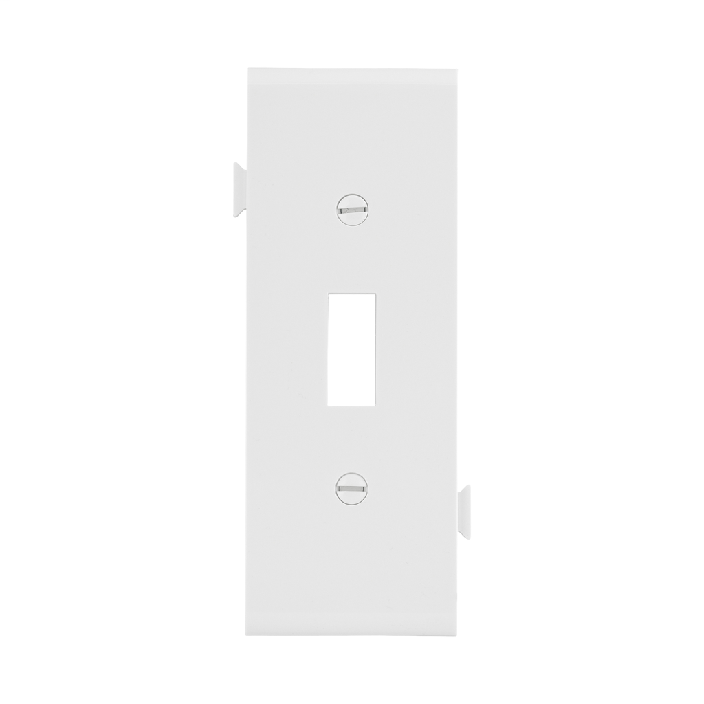 Product image for Eaton Wiring Devices STC1W 1-Gang White Polycarbonate Medium Toggle Sectional Wallplate