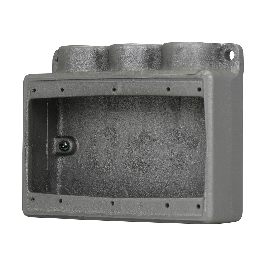 CrouseHinds FSS23 3/4" FS/FD 3 Gang, Cast Iron Alloy, Shallow Device