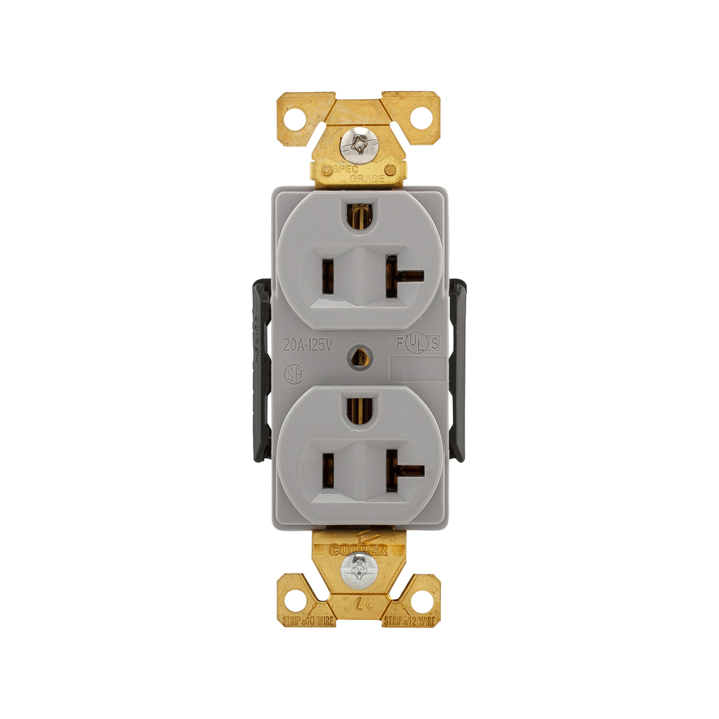 Arrow Hart Wiring AH5362GY 20 Amp 125 VAC 2Pole 3Wire NEMA 520R Gray