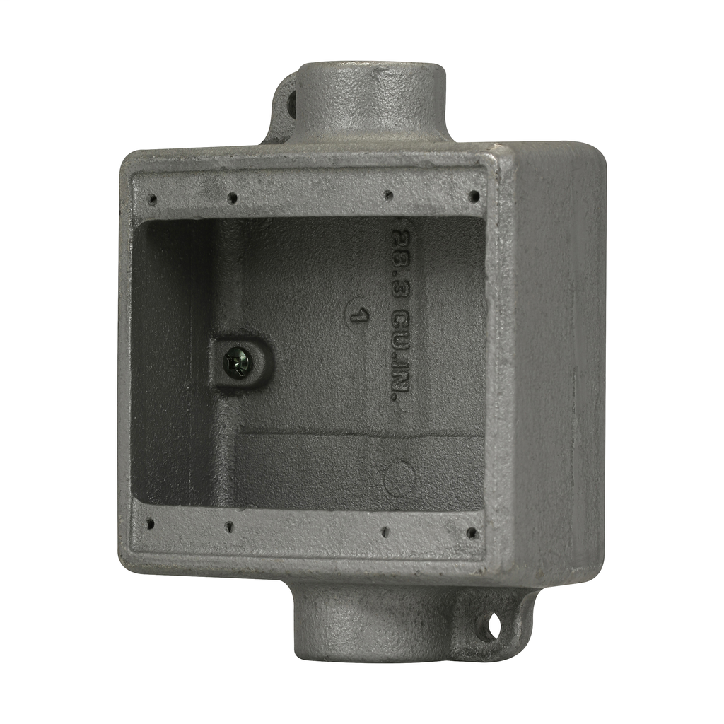 CROUSE-H FDC32 2GANG DEEP FS BOX W 2 1-IN HUBS FEED THRU STYLE CROUSE-H FDC32 2GANG DEEP FS BOX W 2 1-IN HUBS FEED THRU STYLE