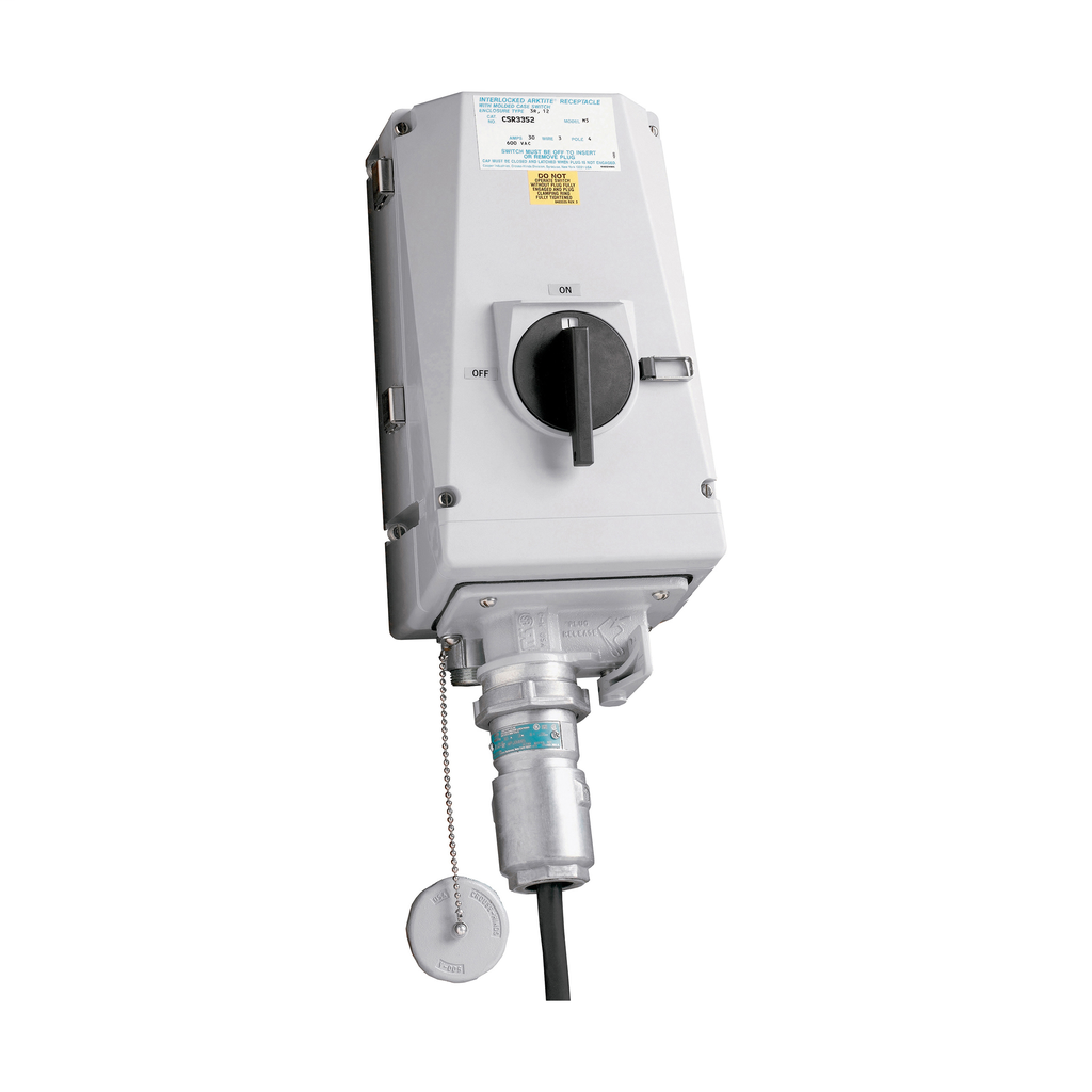 Eaton's Crouse-Hinds series Arktite CSR Non-metallic Interlocked Receptacle