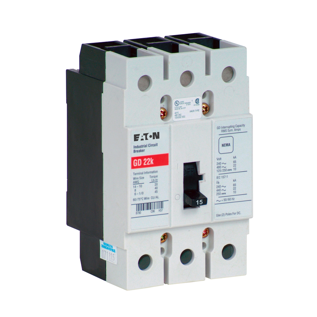 C-H GD3015 GD 3P 15A CIRCUIT BKR C-H GD3015 GD 3P 15A CIRCUIT BKR