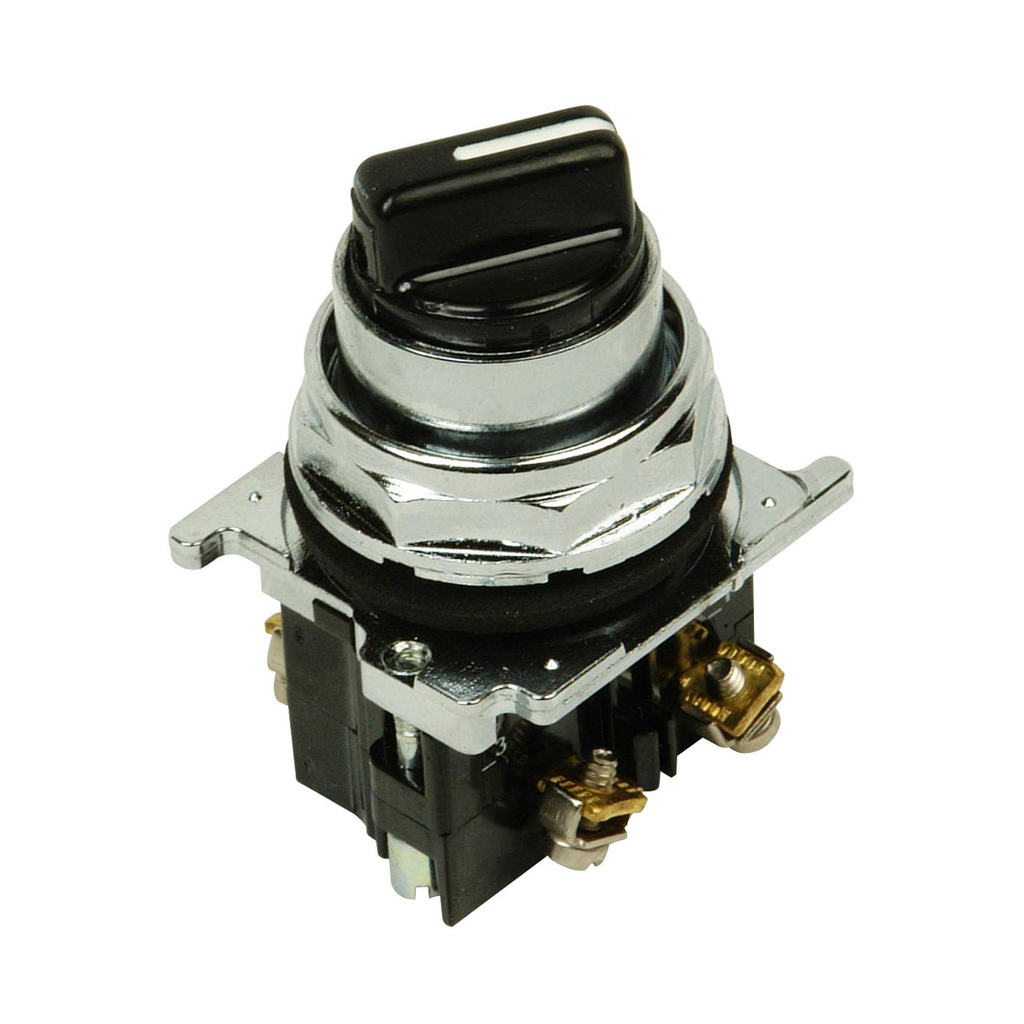 Product image for Eaton Electrical 10250T20KB 30.5 mm 600 VAC 1NO 1NC 2-Position Black Maintained Knob Non-Illuminated Selector Switch