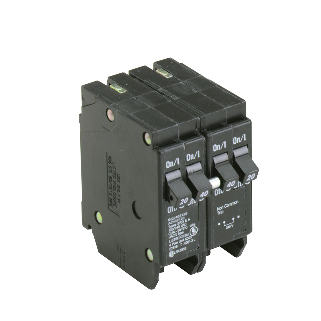 Product image for Eaton Electrical BQ2402120 1 Inch CTL Class Type BQ Plug-On Circuit Breaker