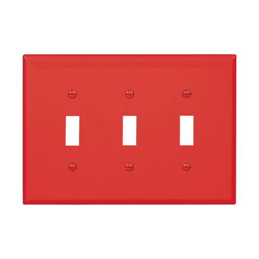 Product image for EWD PJ3RD Wallplate 3G Toggle Poly