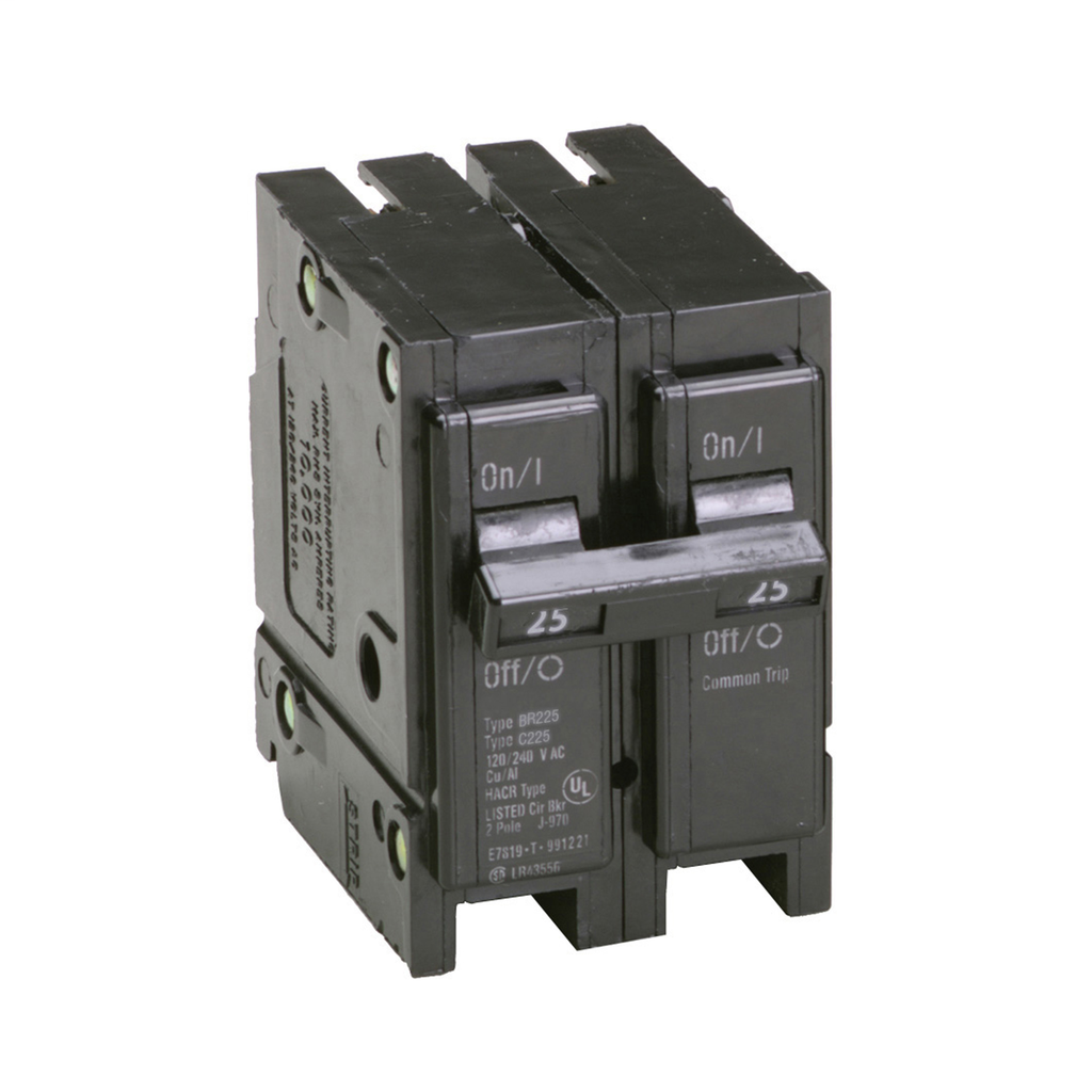 Product image for Eaton Electrical BR225 1 Inch Type BR Plug-On Circuit Breaker