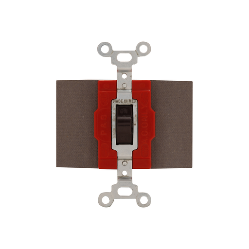 Product image for Arrow Hart 1226B 20A 120/277V Single Pole Maintained Contact Toggle Switch, Industrial Grade, Center Off - Brown