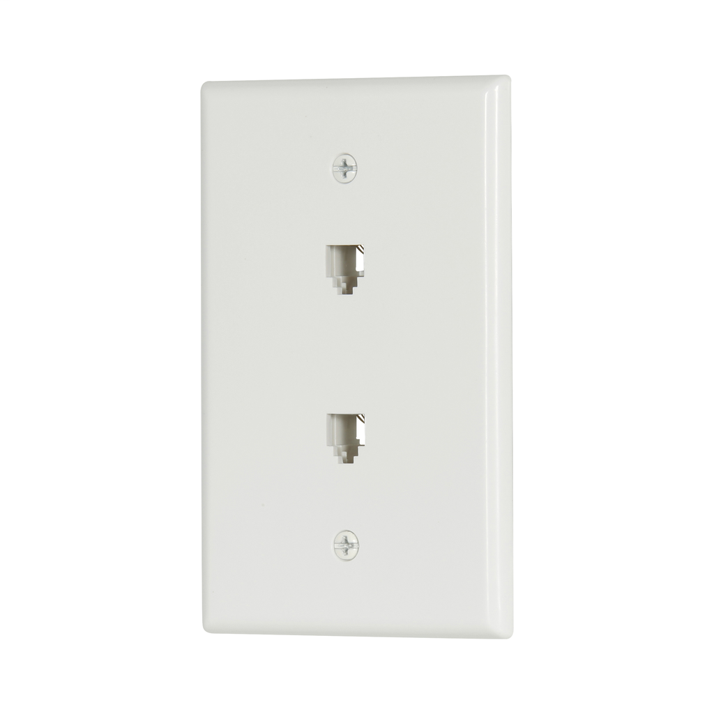 Product image for EWD 3547-4W Phone Jack Dual FlushMn