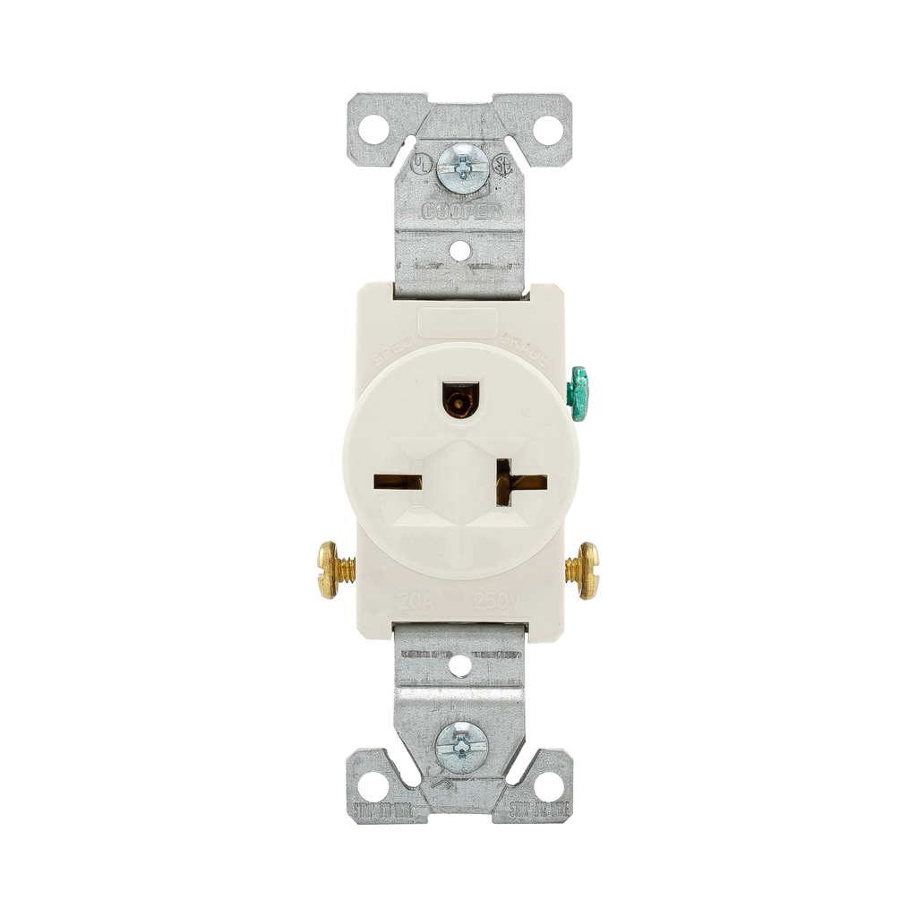 EWD 1876LA Recp Single 20A 250V 2P3 EWD 1876LA Recp Single 20A 250V 2P3