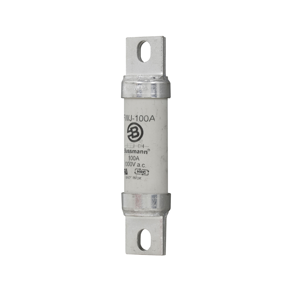 Product image for Bussmann Series FWJ-100A 100 Amp 1000 VAC Semiconductor High Speed Fuse