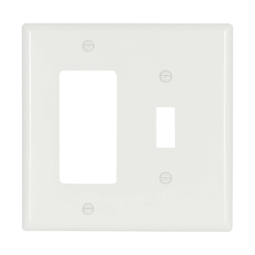Eaton Wiring Devices 2053W-BOX 2-Gang White Thermoset Medium Decorator Wallplate