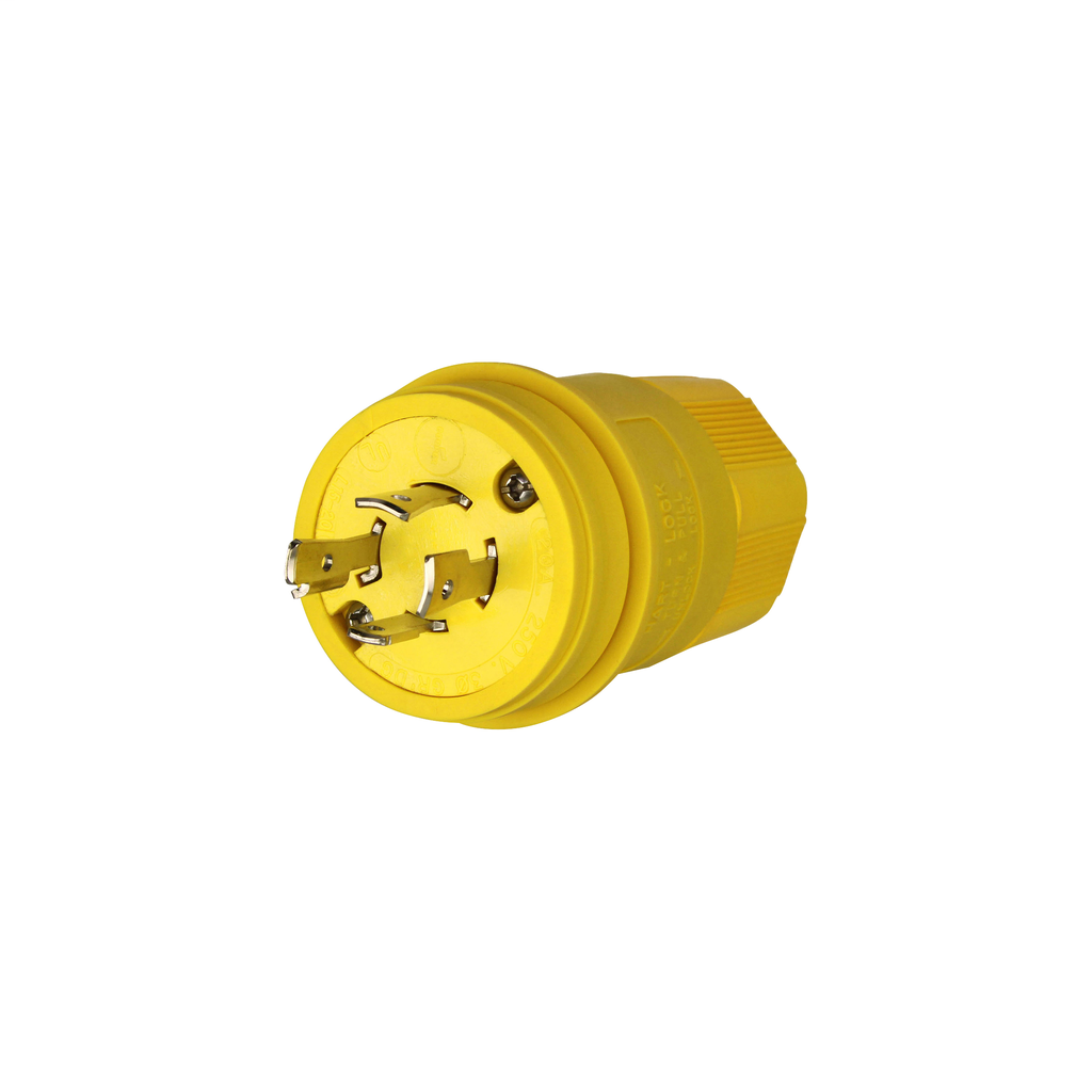 Arrow Hart Wiring L1520PW 20 Amp 250 VAC 3-Phase 3-Pole 4-Wire NEMA L15-20 Yellow Watertight Locking Plug Arrow Hart Wiring L1520PW 20 Amp 250 VAC 3-Phase 3-Pole 4-Wire NEMA L15-20 Yellow Watertight Locking Plug
