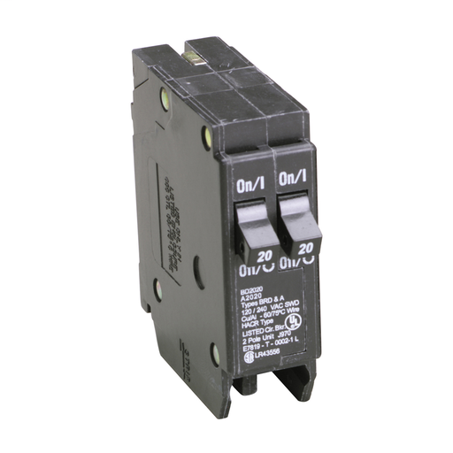 Product image for Eaton Electrical BD2020 1 Inch CTL Class Plug-On Circuit Breaker