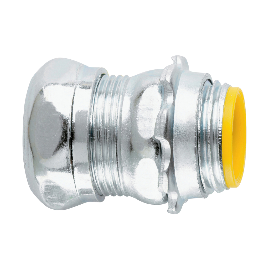 Crouse-Hinds Series 1659 4 Inch Steel Insulated Compression Straight EMT Connector Crouse-Hinds Series 1659 4 Inch Steel Insulated Compression Straight EMT Connector