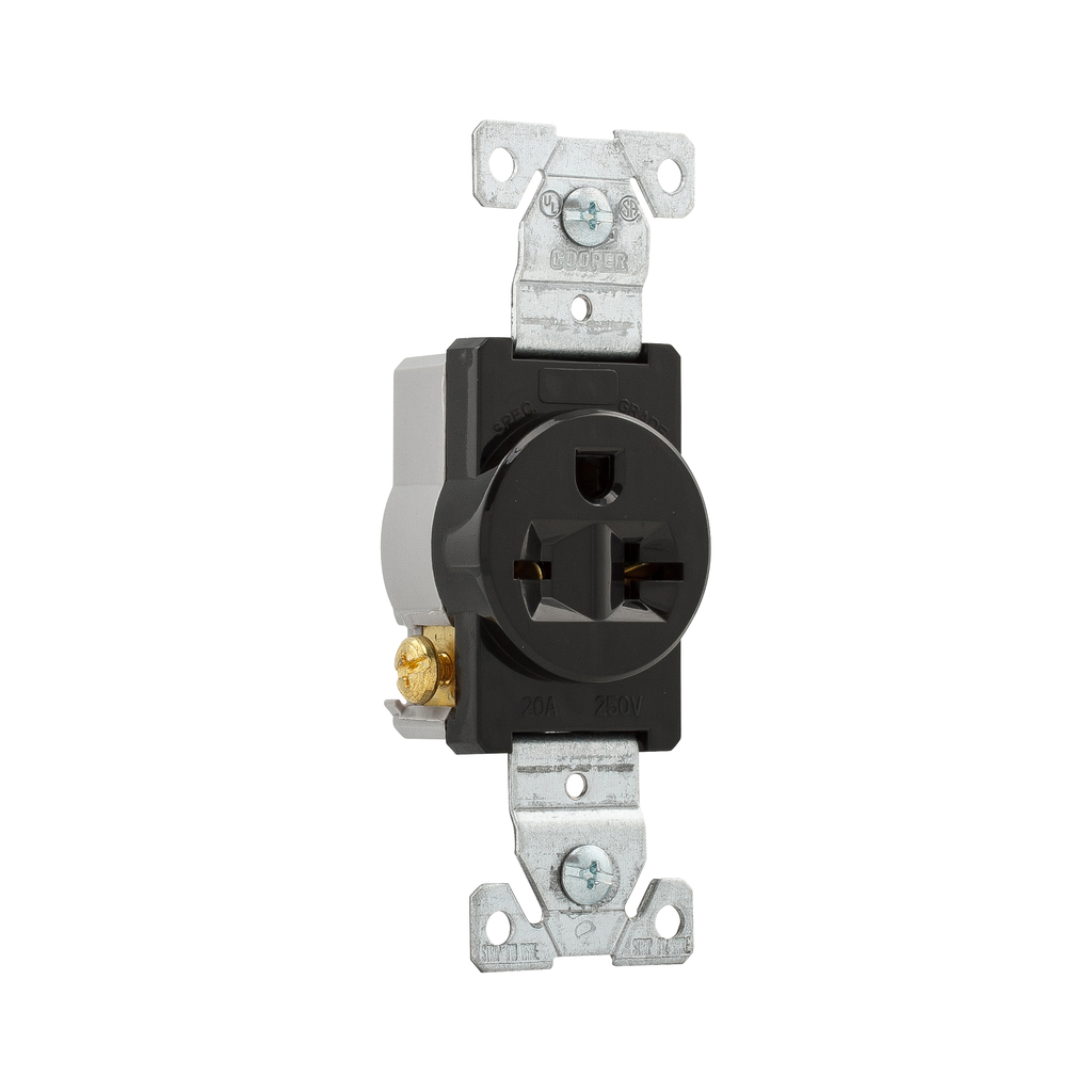 Product image for EWD 1876BK Recp Single 20A 250V 2P3