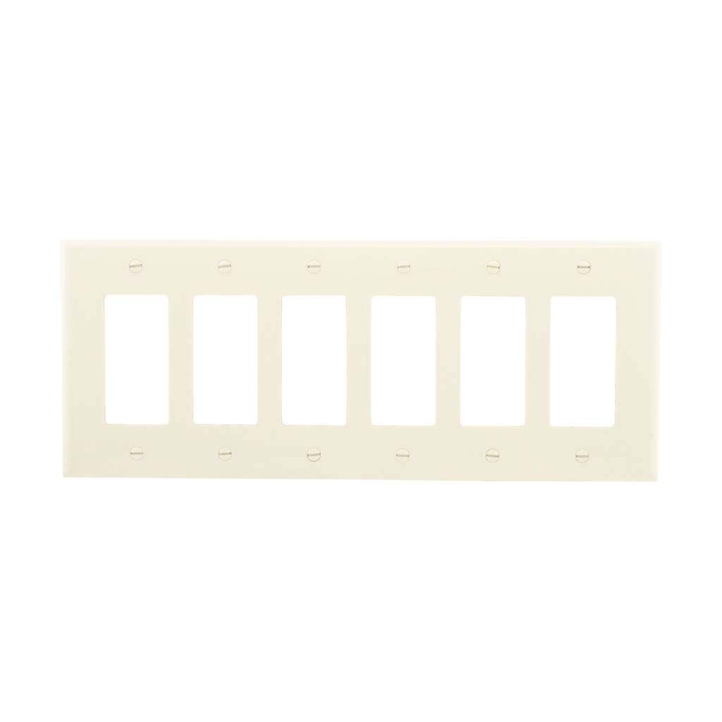 Product image for EWD PJ266A Wallplate 6G Decorator P