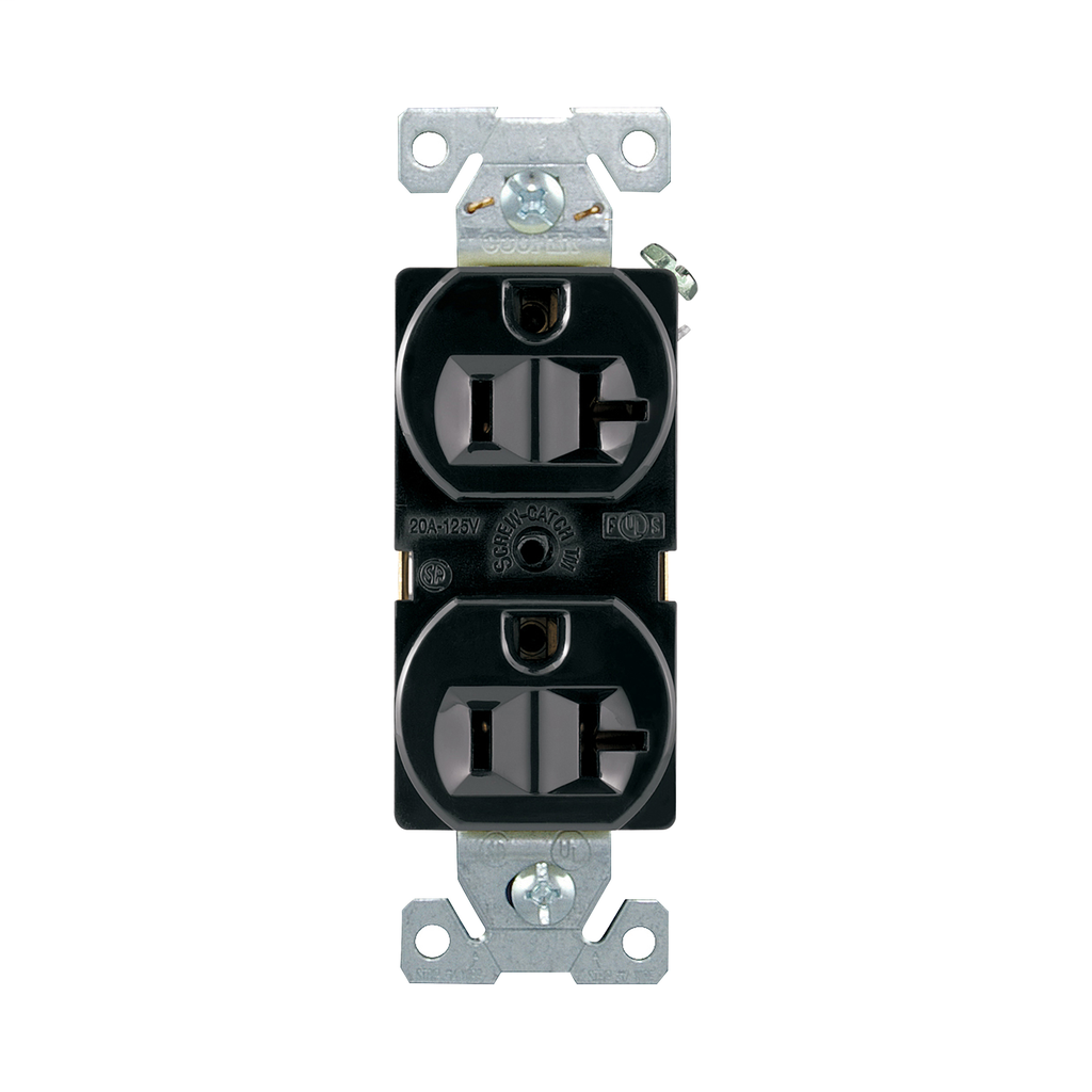 EWD BR20BK Recp Duplex 20A 125V 2P3 EWD BR20BK Recp Duplex 20A 125V 2P3