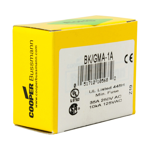 Product image for Bussmann Series BK/GMA-1A Small Dimension Fuse
