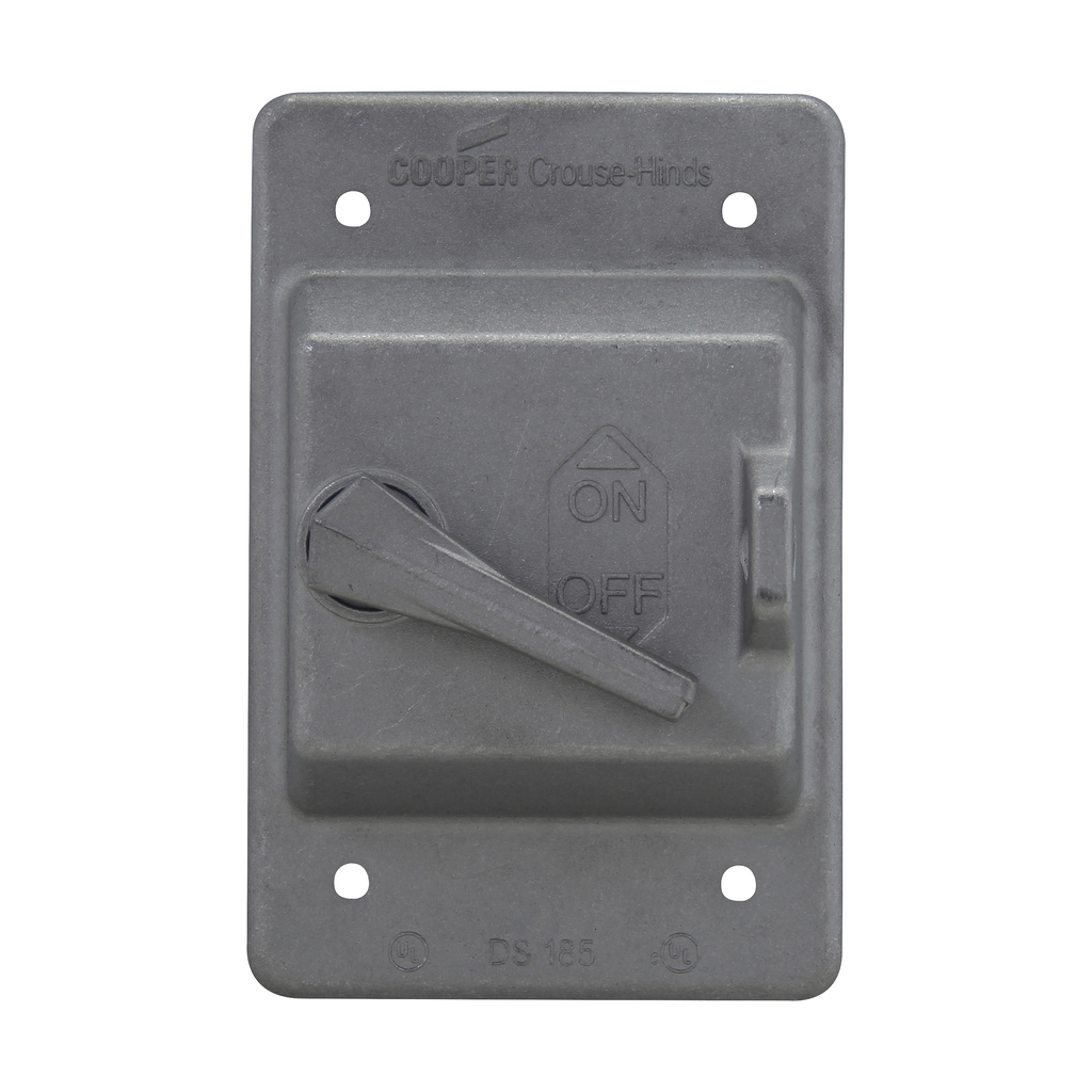 Crouse-Hinds Series DS185 1-Gang On-Off Legend Die-Cast Aluminum Device Box Snap Switch Crouse-Hinds Series DS185 1-Gang On-Off Legend Die-Cast Aluminum Device Box Snap Switch