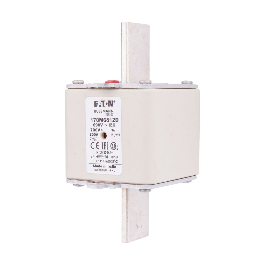 Product image for BUSS 170M6812D FUSE 800A 690V aR DI