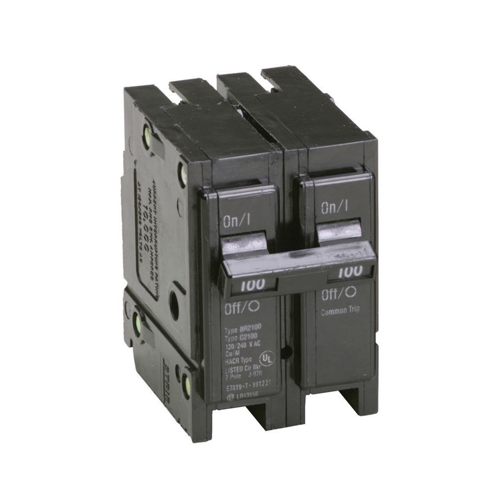 Product image for Eaton Electrical BR2100 1 Inch Plug-On Circuit Breaker
