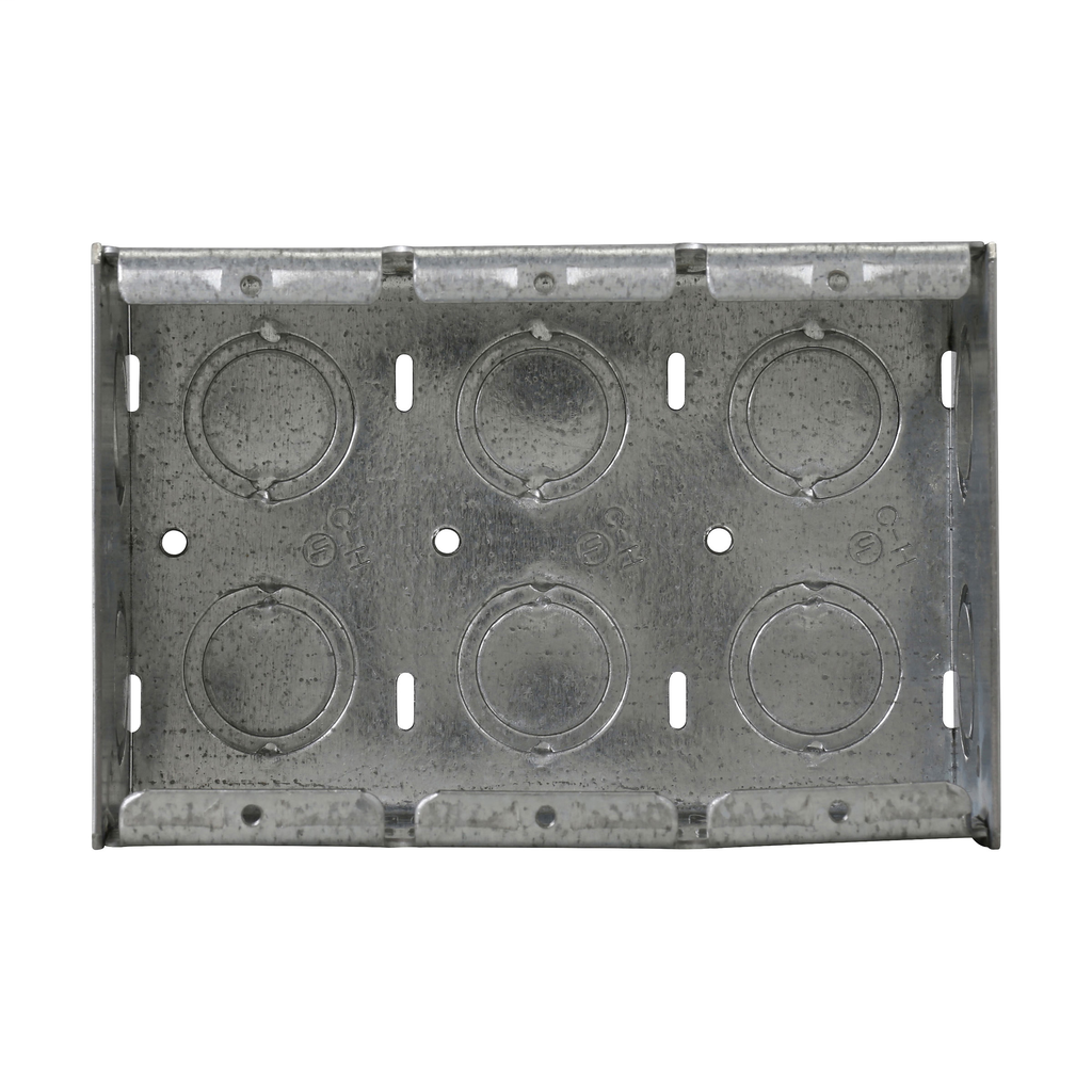 Crouse-Hinds Series TP685 7-3/8 x 2-1/2 x 3-3/4 Inch Steel 4-Gang Masonry Box Crouse-Hinds Series TP685 7-3/8 x 2-1/2 x 3-3/4 Inch Steel 4-Gang Masonry Box