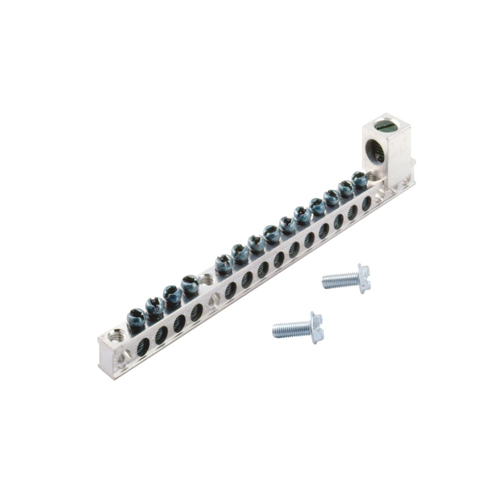 Product image for Eaton Electrical GBK1420 6.74 Inch 6 to 2/0 AWG Aluminum/Copper 14-Terminal Load Center Ground Bar Kit