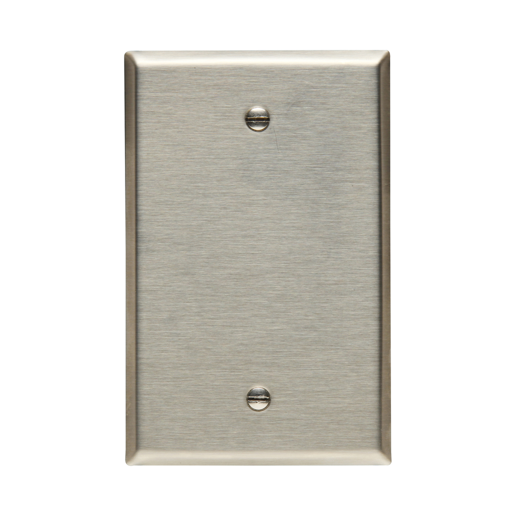 Product image for Eaton Wiring Devices 93951-BOX 1-Gang 302/304 Stainless Steel Medium Blank Wallplate