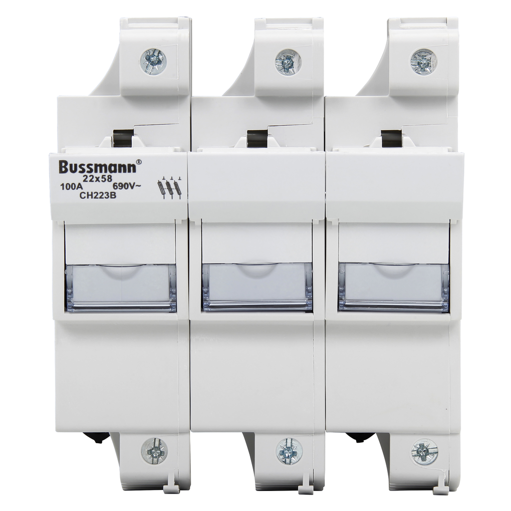 Bussmann Series CH223B 3Pole 22 x 58xmm Cylindrical Fuse Holder