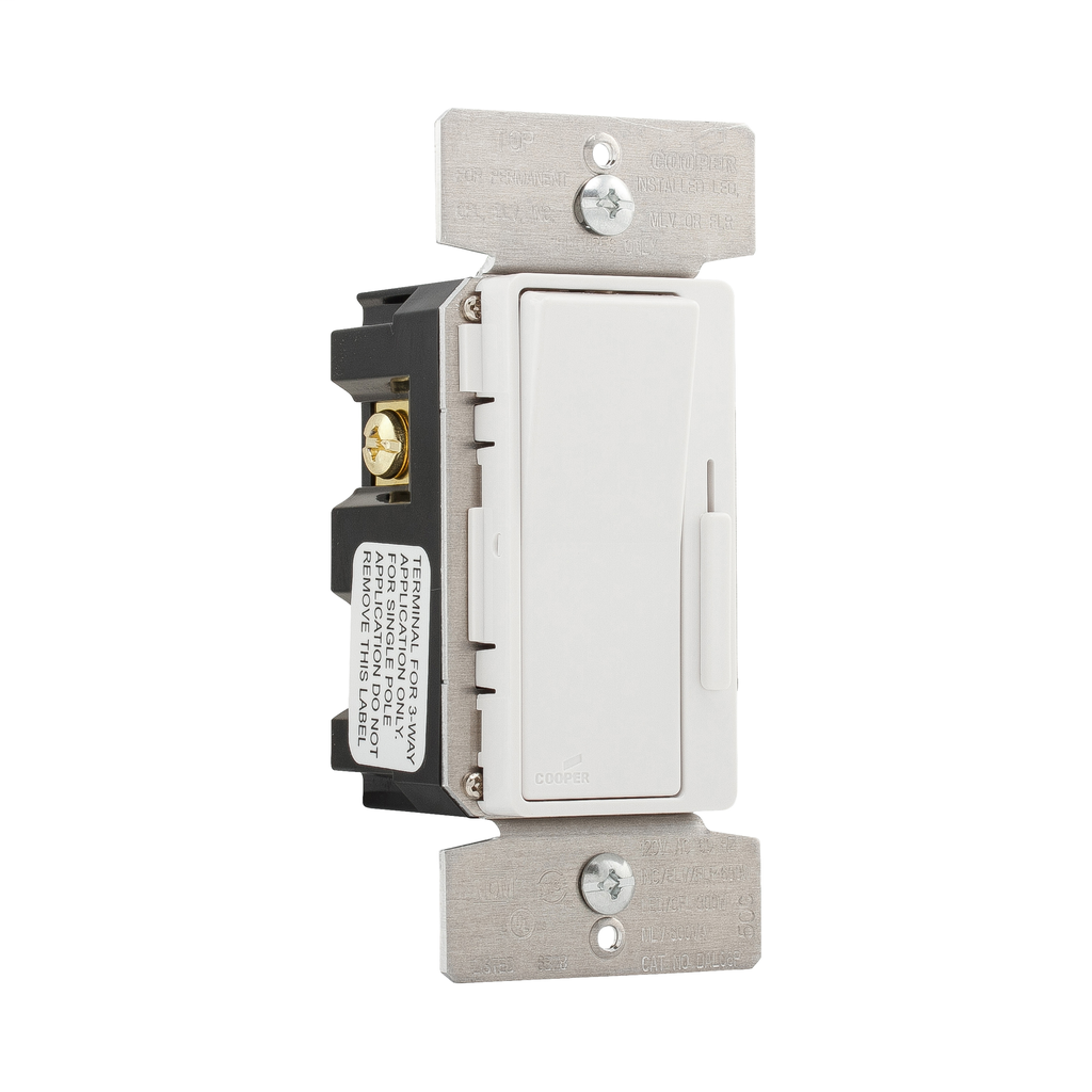 Arrow Hart Wiring DAL06P-C5 300 W 120 VAC 1-Pole 3-Way Black/White/Gray LED/CFL Decorator Dimmer Arrow Hart Wiring DAL06P-C5 300 W 120 VAC 1-Pole 3-Way Black/White/Gray LED/CFL Decorator Dimmer