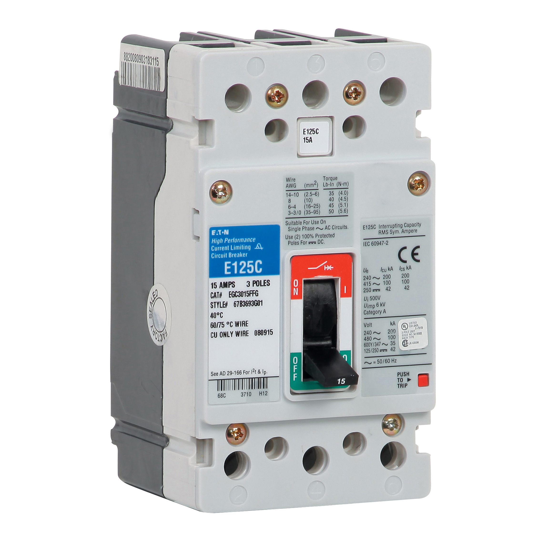 Series G, EG-frame Molded Case Circuit Breaker
