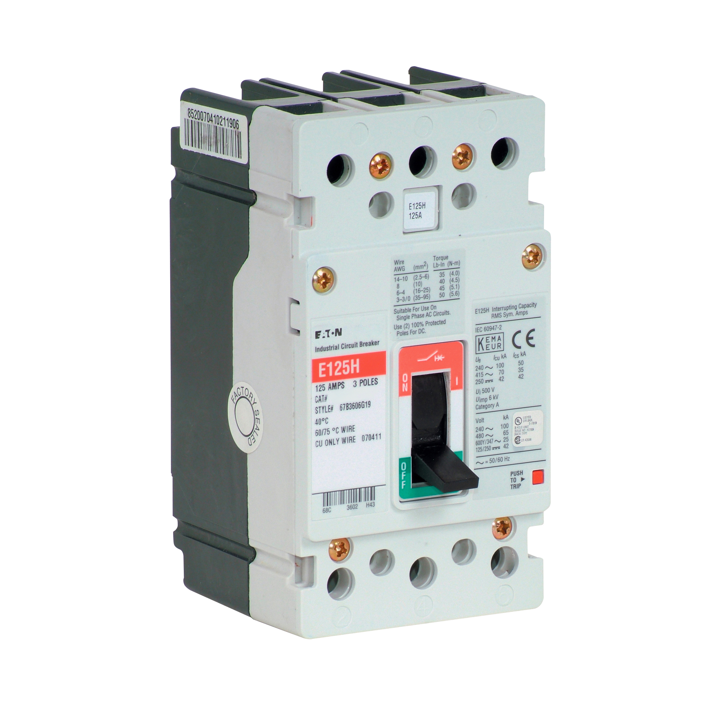 Series G, EG-frame Molded Case Circuit Breaker