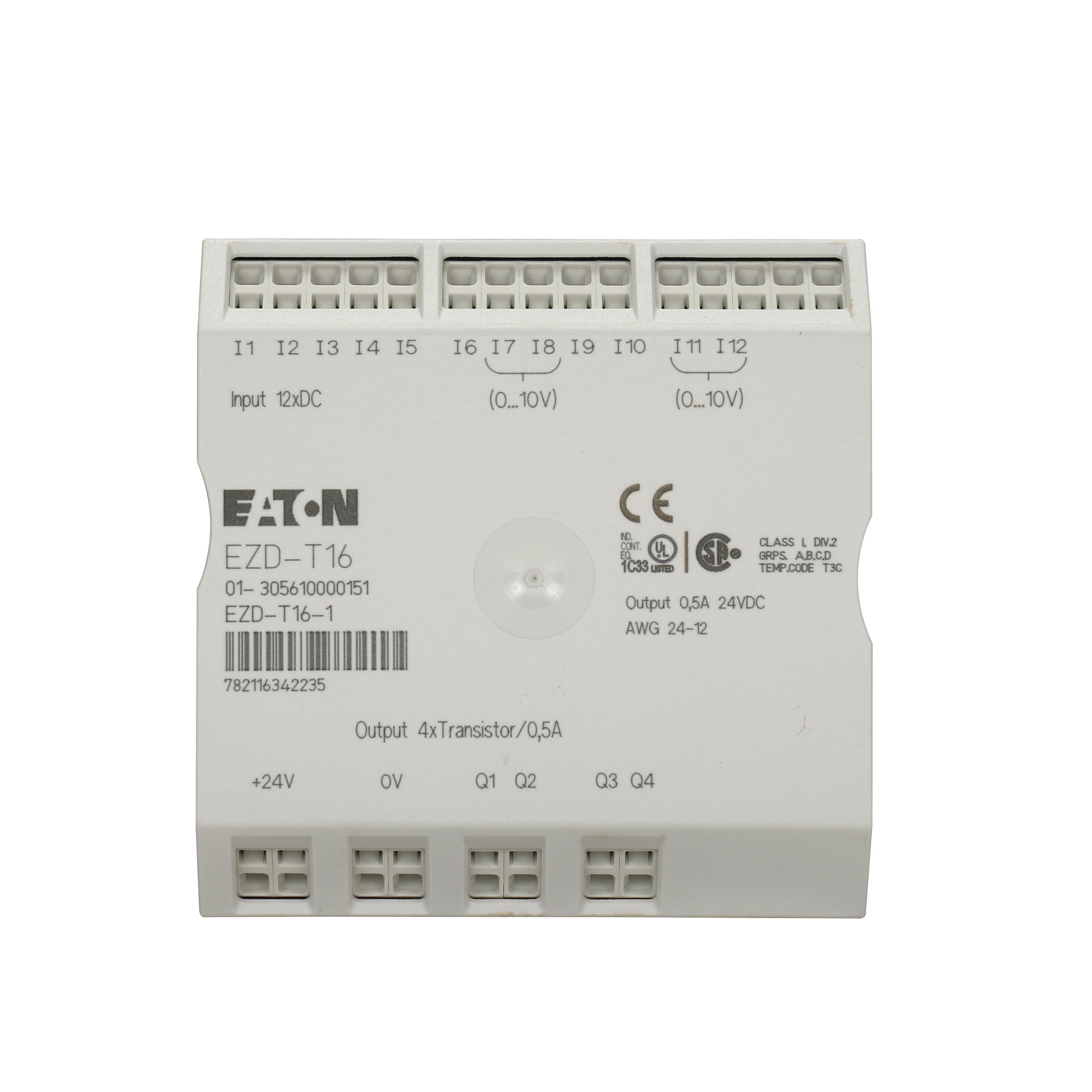 EZD Series I/O Exp, 16 I/O - 12 In DC, 4 Out Transistor