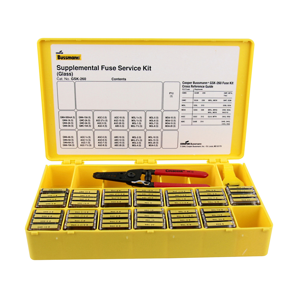 Product image for Eaton Bussmann GSK-260 Glass Fuse Service Kit
