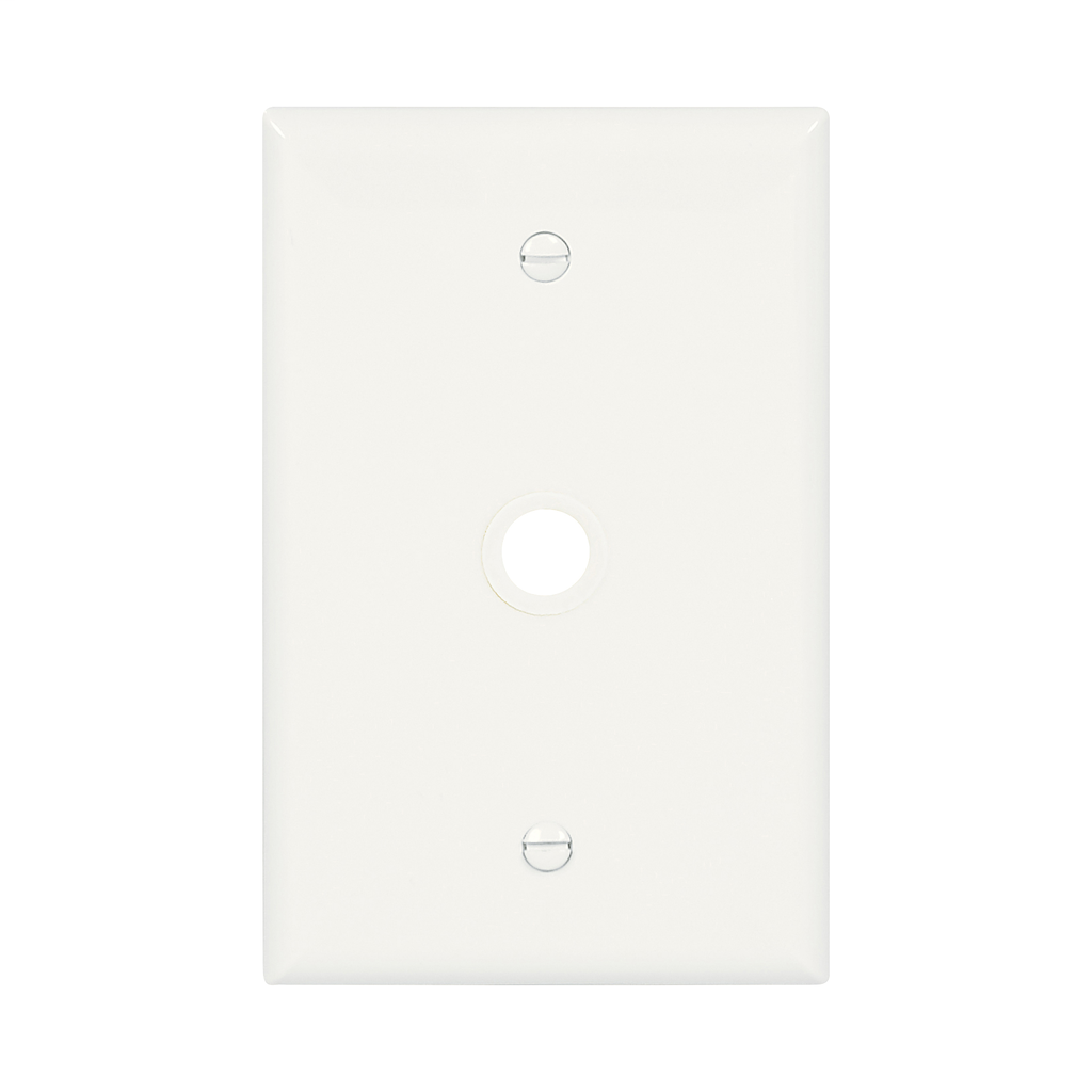 Product image for Eaton Wiring Devices PJ11W 1-Gang White Polycarbonate Medium Wallplate