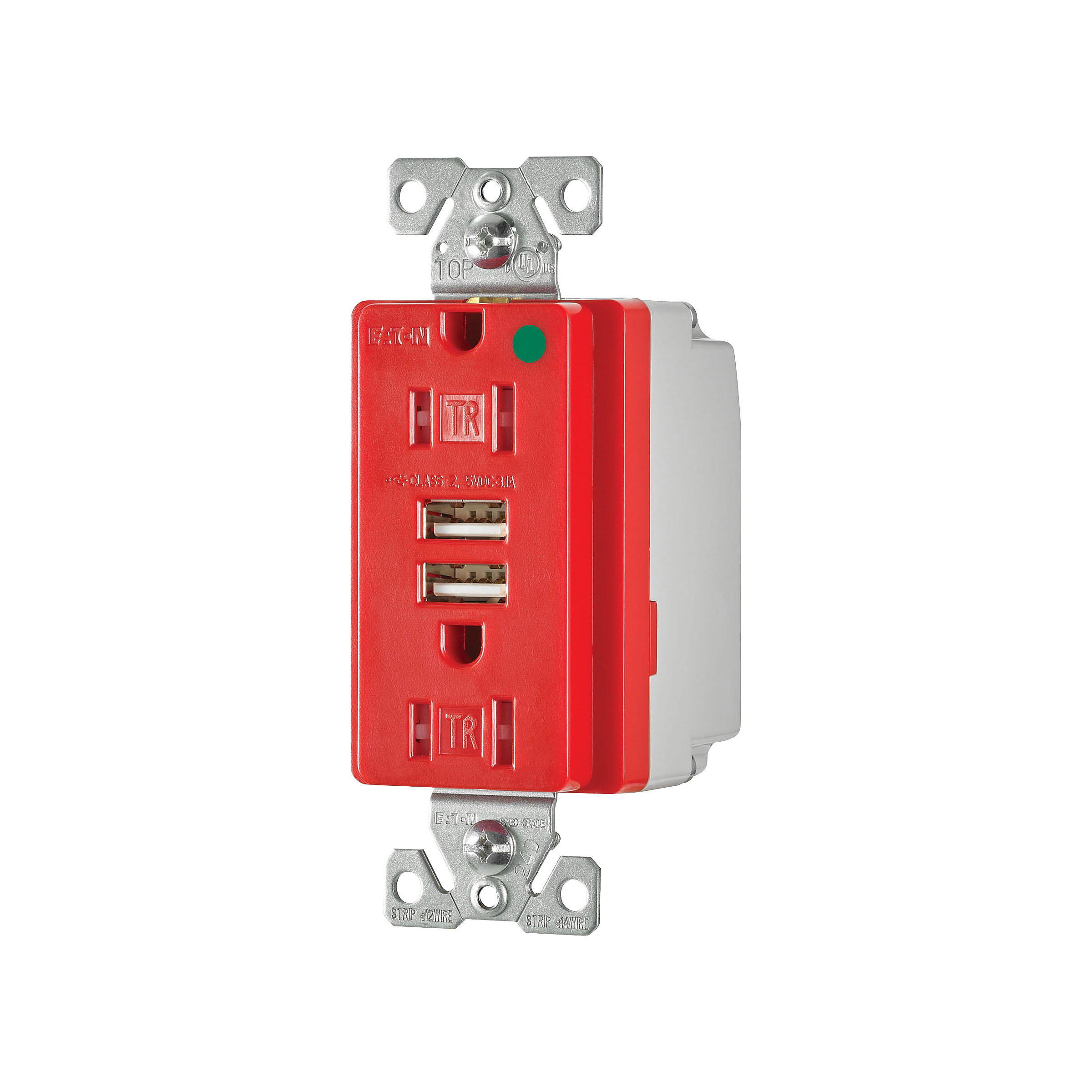 Combination USB Charger with Duplex Receptacle