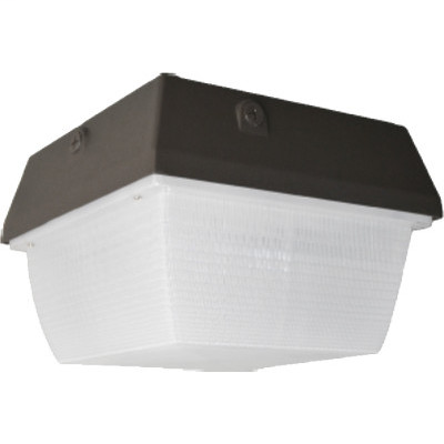 LED Surface Canopy, Square - Large 40W - 3906LM, +70CRI, 50K, Bronze, 120-277V