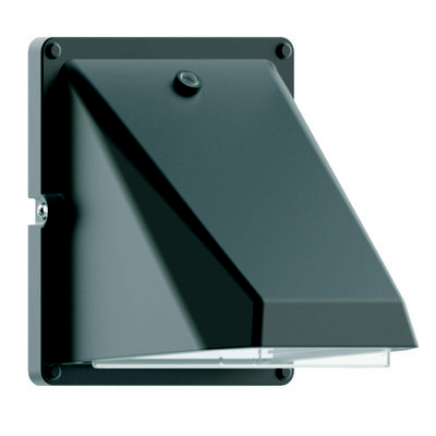 Litespan Wallpack, Wedge LED 10W 800LM Bronze w/120V Button Type Photocell 120VAC