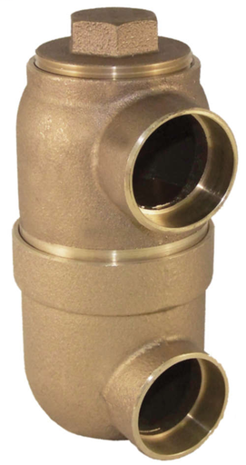 5891 Swivel Drum Trap with Plug - 1 1/2" x 3" x 6"