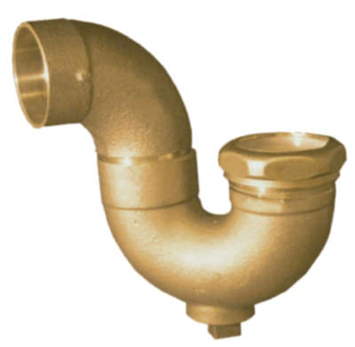 5555 P-Trap with Cleanout with Plug - 1 1/2" x 1 1/2" OD