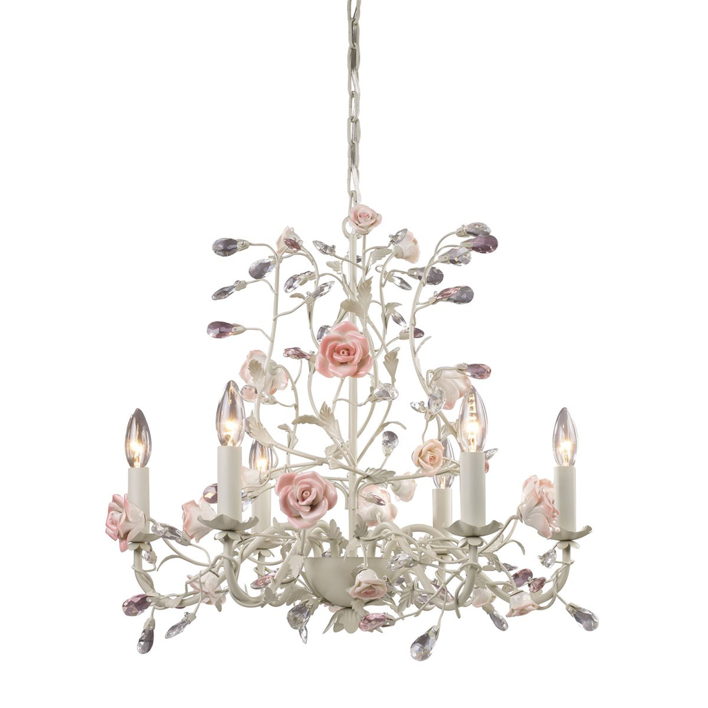 Product image for Heritage 6 Light Chandelier - Cream