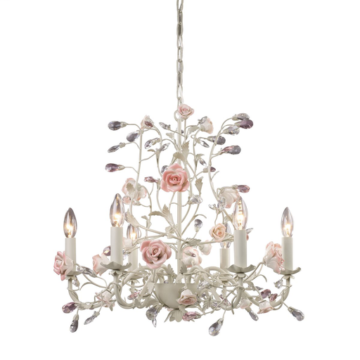 Product image for Heritage 6 Light Chandelier - Cream