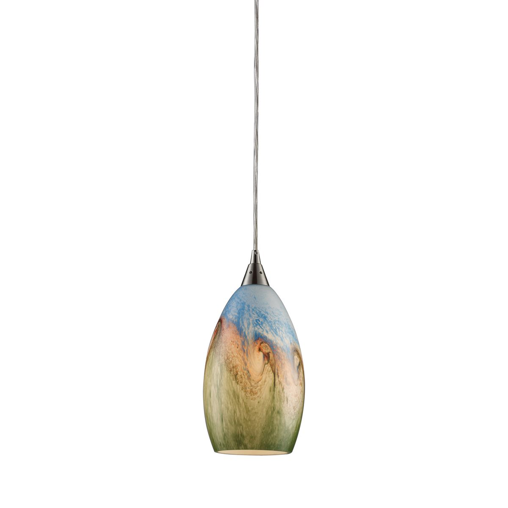 Product image for Geologic 1 Light Pendant - Satin Nickel